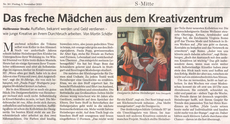 Artikel Stuttgarter Zeitung